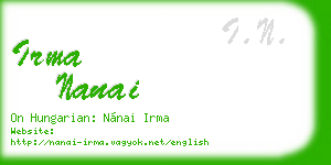 irma nanai business card