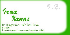 irma nanai business card